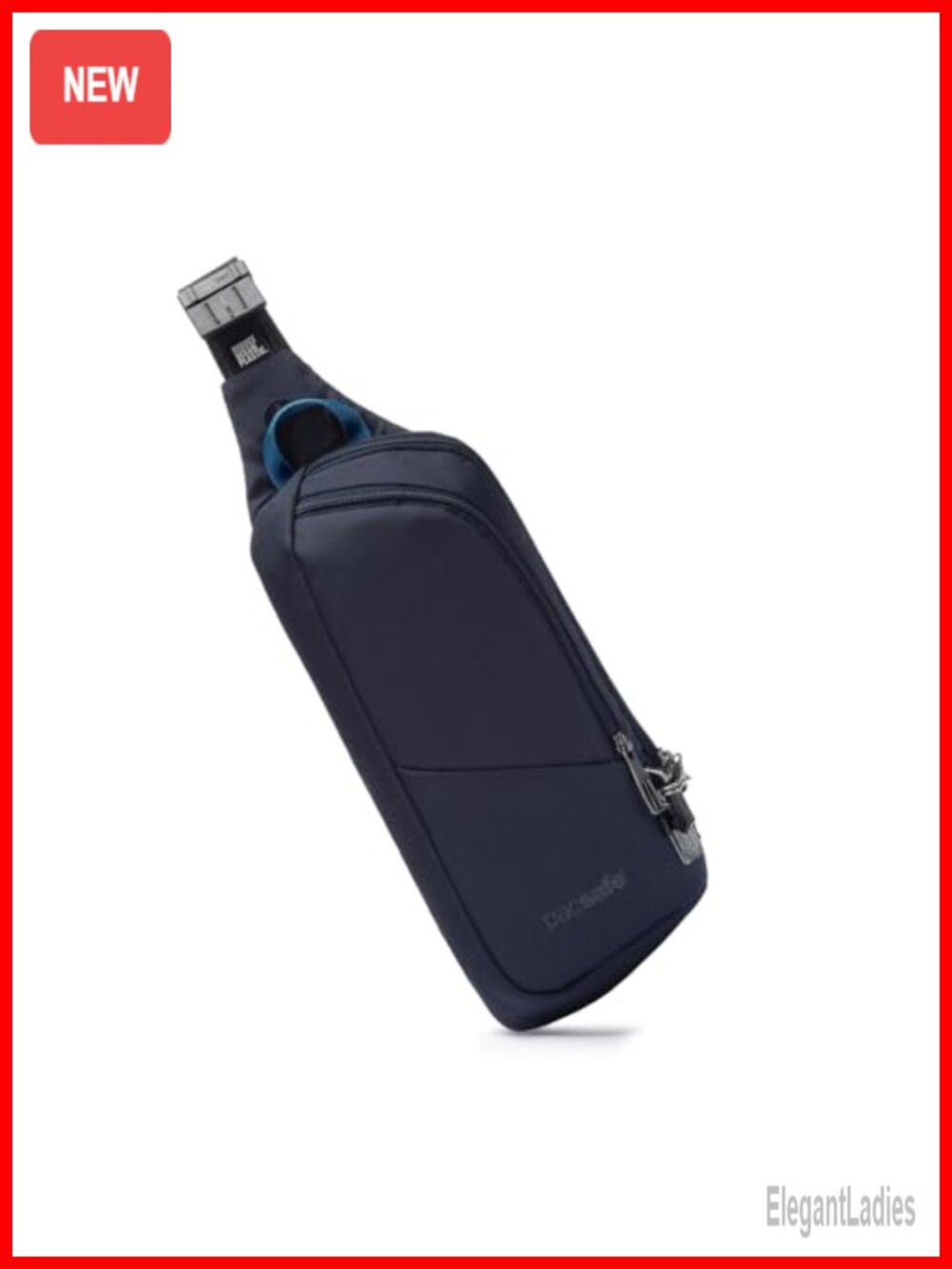Anti Theft Crossbody Pack Lockable Zippers RFID Safe Polyester